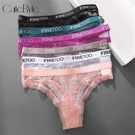 Cute Byte PCS Set Sexy Lace Women Panties G String Underwear Intimates Lingerie Thong For