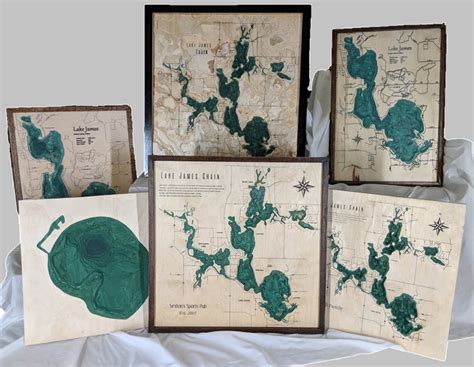 Geist Reservoir Fishers In Custom Lake Depth Chart Map Etsy