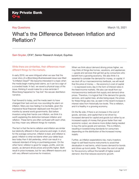 What's the Difference Between Inflation and Reflation? - DocsLib