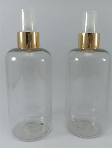 Sin Stock Envase Ml En Pet Modelo Body Con Spray Metal Dorado