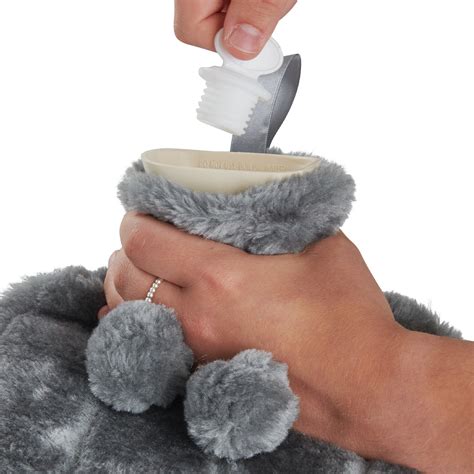 Single Wilko Faux Fur Hot Water Bottle In Assorted Colours Wilko