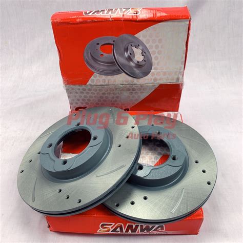 Kancil Move Turbo L Drilled Slotted Disc Brake Rotor Front Sanwa Made