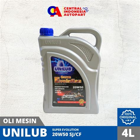 Jual Oli Mobil Unilub Super Evolution SAE 20W50 API SJ CF 4 Liter