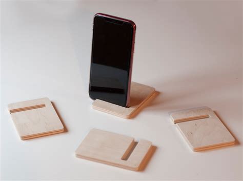 Plywood Phone Stand For Iphone Or Smartphones Perfect For Zoom