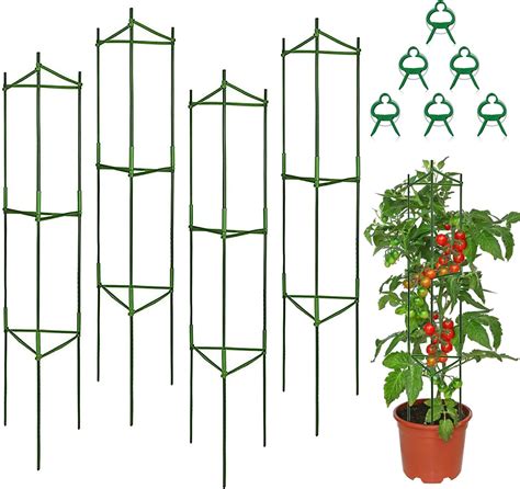 Amazon Hicarer 8 Pcs Tomato Cages For Garden Up To 65 Plant