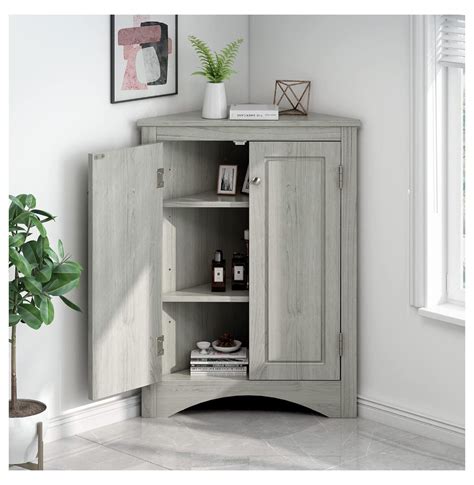 Superwum Small Corner Bathroom Storage Cabinettriangle Freestanding