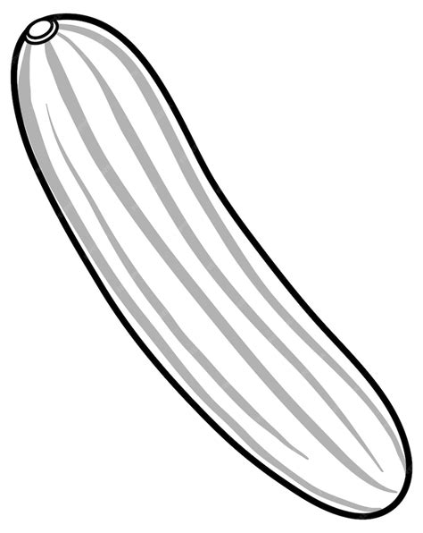 Premium Vector Cucumber Doodle Outline For Colouring