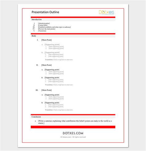 Presentation Outline Template - 19+ Formats for PPT, Word & PDF