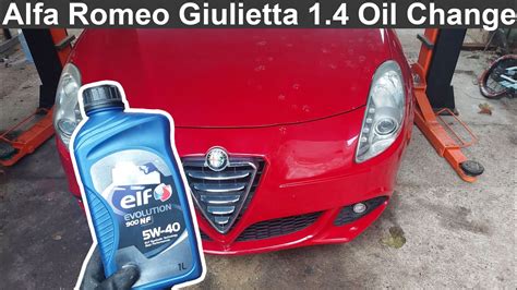 Alfa Romeo Giulieta Tb Multiair Oil Change Youtube