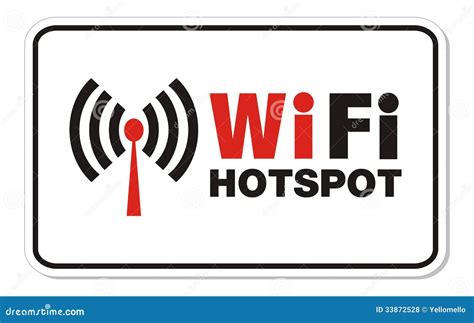 Wifi Hotspot Rectangle Sign Stock Vector Illustration Of Banner