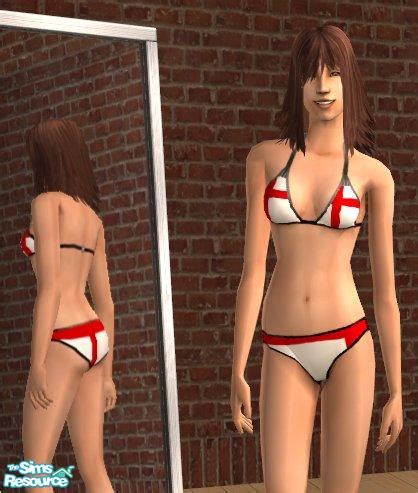 The Sims Resource England Flag Bikini