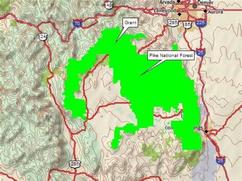 Pike National Forest Map - Visitor Map of Pike National Forest