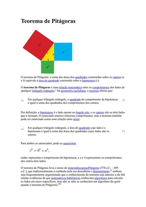 Geometria plana teorema de pitágoras PDF