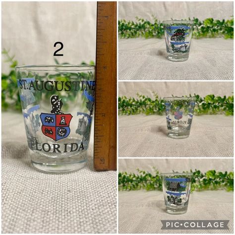 Vintage Florida Souvenir Travel Shot Glasses Florida Gators Etsy