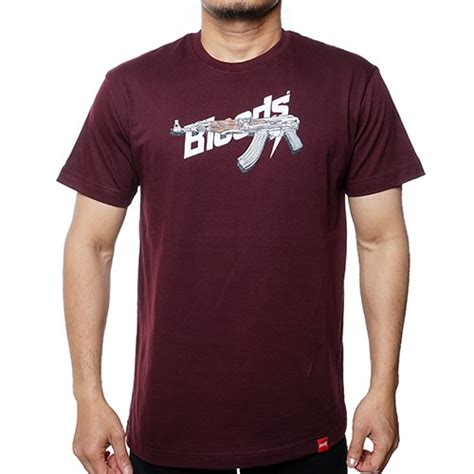 Jual Bloods Tshirt Kaos Gunfire 07 Maroon Shopee Indonesia