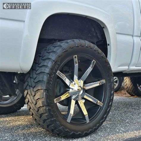 2006 Chevrolet Silverado 1500 With 24x9 5 15 KMC Slide And 37 13 5R24