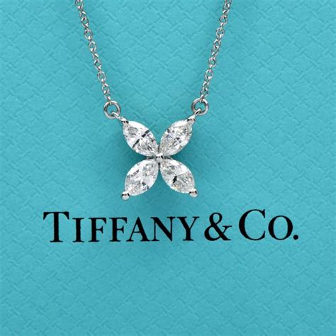 Tiffany And Co Large Victoria 0 81ct Diamond Platinum Necklace