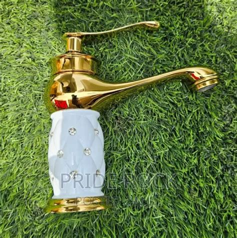 Gold And White Mixture Basin Tap Faucet Hot And Cold Tap In Accra Metropolitan Plumbing