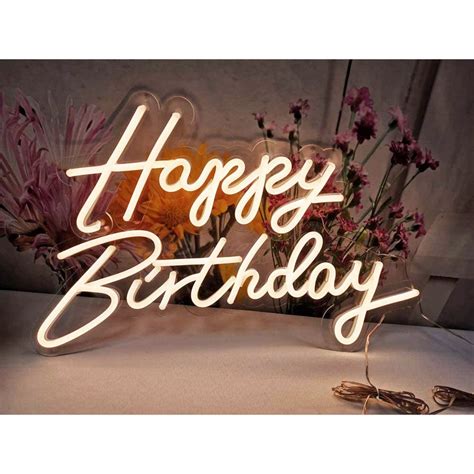 Happy Birthday Neon Sign Happy Birthday Sign Neon Sign for - Etsy