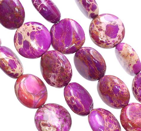 18MM PURPLE IMPERIAL JASPER GEMSTONE FLAT ROUND LOOSE BEADS 7 5 EBay