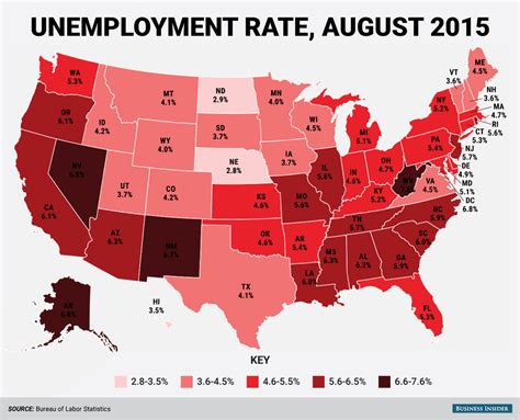 State unemployment rates August 2015 - Business Insider