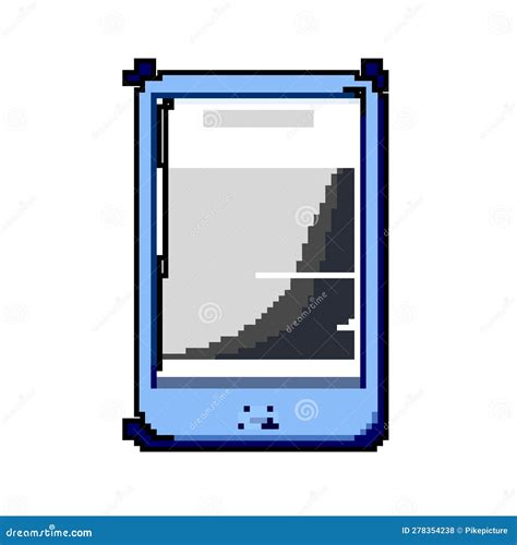 Electronic Ebook Reader Game Pixel Art Vector Illustration Stock Vector - Illustration of