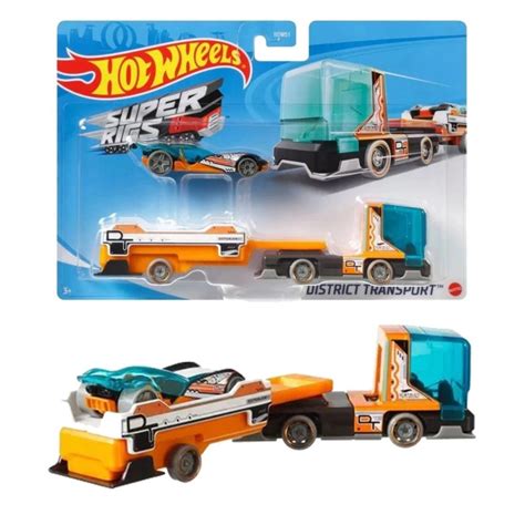 Caminh O Hot Wheels Super Rigs District Transport Mattel Shopee Brasil