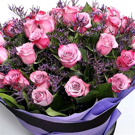 Online Dual Shade Purple Roses Bouquet Premium T Delivery In Uae Fnp