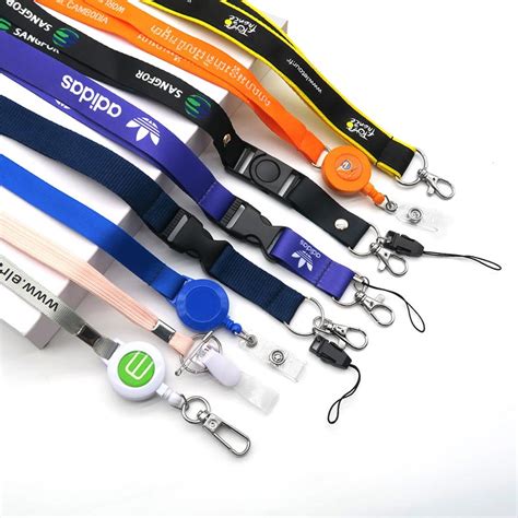 Custom Polyester Lanyard for Keys, Safety Button, Full Print