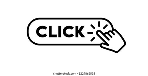 Click Button Hand Pointer Clicking Stock Vector Royalty Free