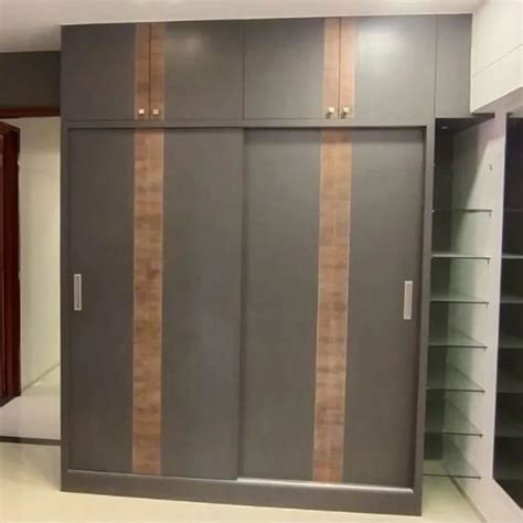 Plywood Double Door Sliding Wardrobe Without Mirror At Rs 75000 Piece