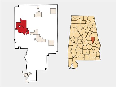 alexander city al geographic facts maps mapsofnet