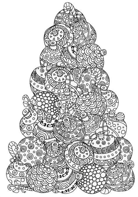 Adult Christmas Tree Coloring Pages