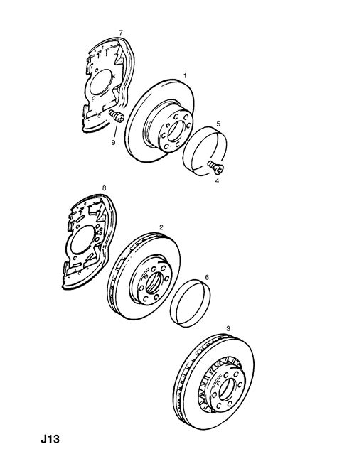 Opel Ascona C Front Brake Disc And Shield Opel Epc Online