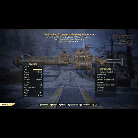 Weapon Tse 15 Railway Rifle Fallout 76 Game Items Gameflip