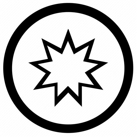 Bahai Religion Round Sign Icon Download On Iconfinder