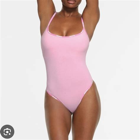 Skims Bodysuit In Bubblegum Skims New Depop