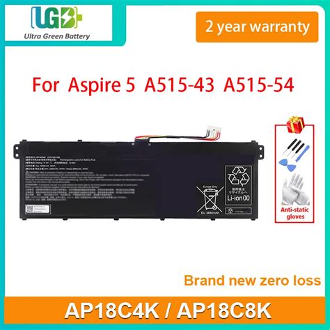 UGB batería AP18C4K AP18C8K para portátil Acer Aspire 5 A515 43 A515