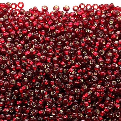 Preciosa Seed Beads Silver Lined Garnet G Beads And Beading