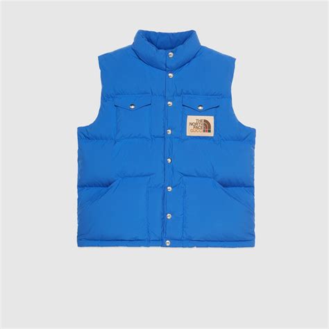 The North Face X Gucci Down Vest In Blue Gucci® 香港