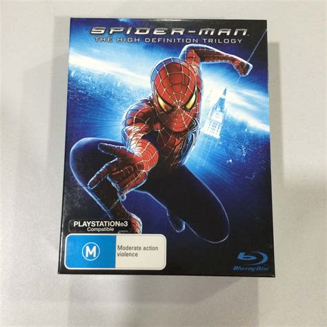 Spiderman The High Definition Trilogy 4 X DVDs Blu Ray S