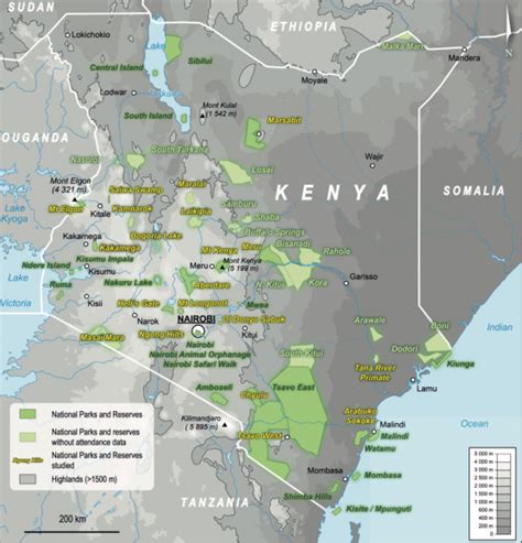 Kenya Parks Map