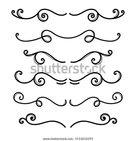 Set Hand Drawn Text Dividers Poster Stock Vector Royalty Free 1513616591