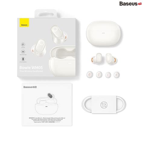 Tai Nghe Bluetooth Baseus Bowie WM05 True Wireless Earphones Creamy