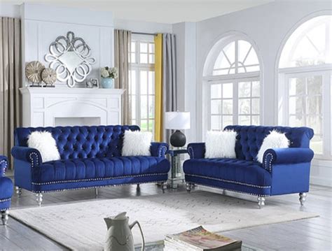 Royal Blue Sofa | Cabinets Matttroy