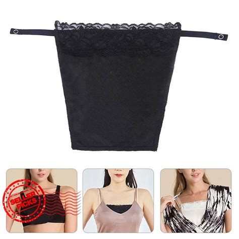 1pcs Ladies Lace Clip On Mock Camisole Bra Insert Overlay Modesty Panel