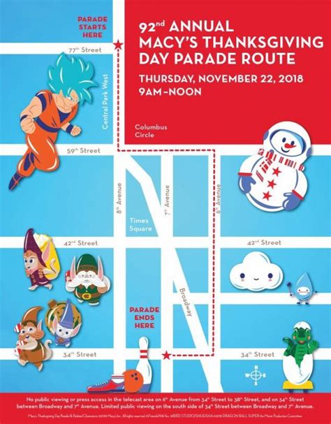 Thanksgiving Day Parade Route Map