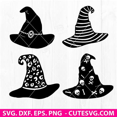 Witch Hat SVG Hat SVG Halloween SVG Witch SVG PNG DXF EPS Cut Files For