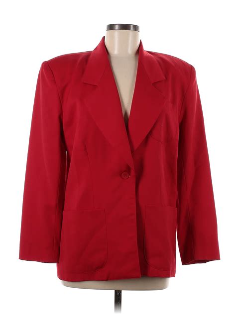 Uniqlo Solid Red Blazer Size 6 55 Off Thredup