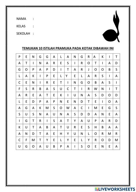 Istilah Pramuka Penggalang worksheet